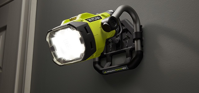 Photo: Ryobi P795 18V One+ Hybrid LED Color Range Work Light