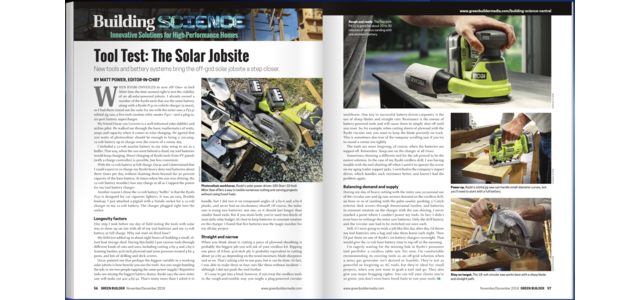 Photo: Tool Test: The Solar Jobsite