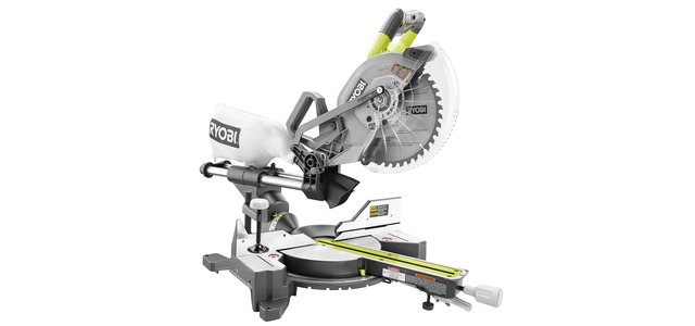 Photo: Ryobi 18-Volt 10-inch Dual-Bevel Sliding Miter Saw