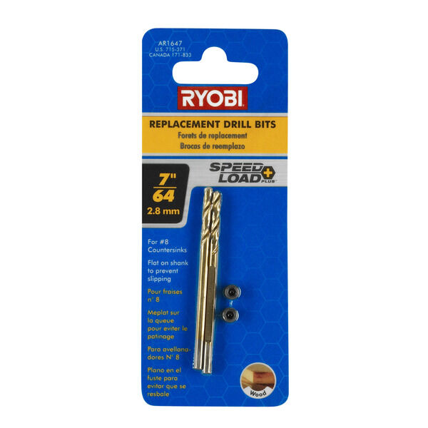 4 pc 7 64 in replacement drill bits ryobi tools 7 64 in replacement drill bits ryobi