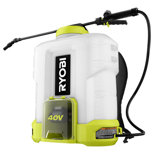 Photo: 40V Cordless Battery 4 Gal. Backpack Chemical Sprayer with 2.0 Ah Battery and Charger