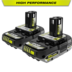 Photo: 18V ONE+ 2.0 Ah Compact Lithium-ion High Performance Battery (2-Pack)