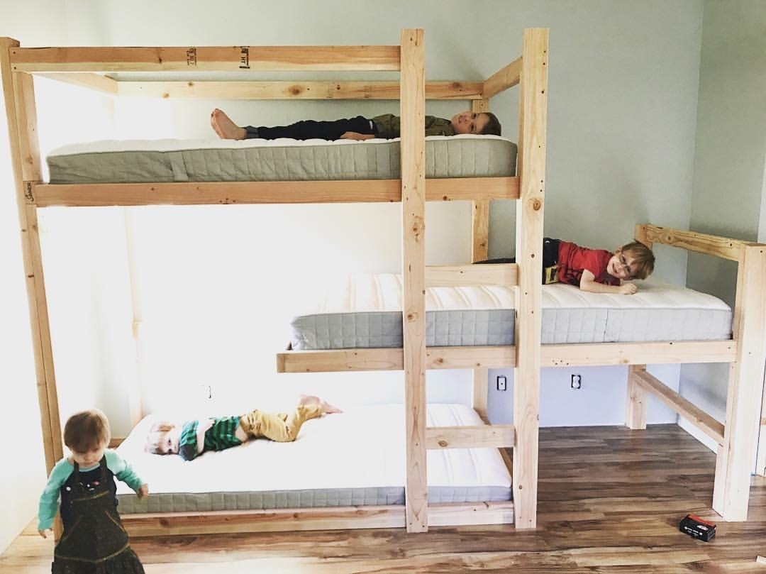 three bunk bed
