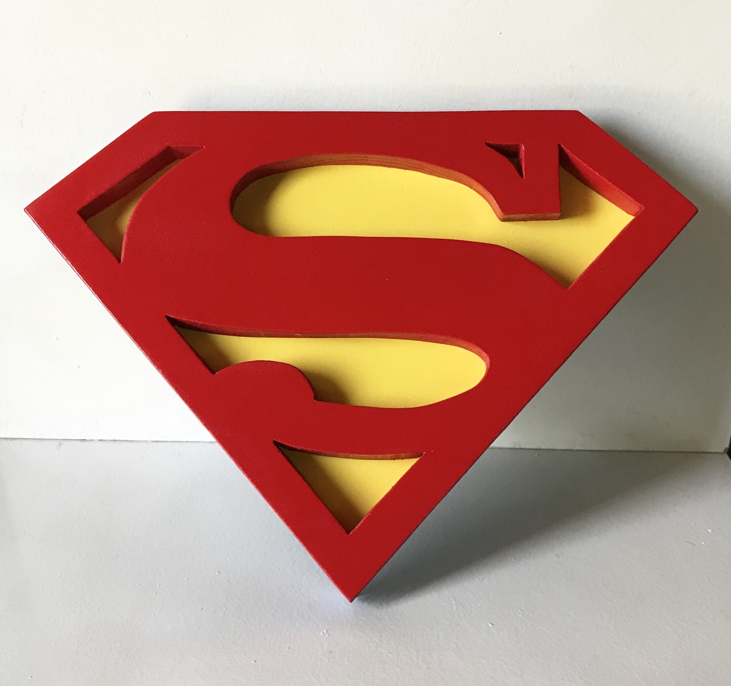Wooden Authentic Superman Logo Wall Decor Ryobi Nation Projects