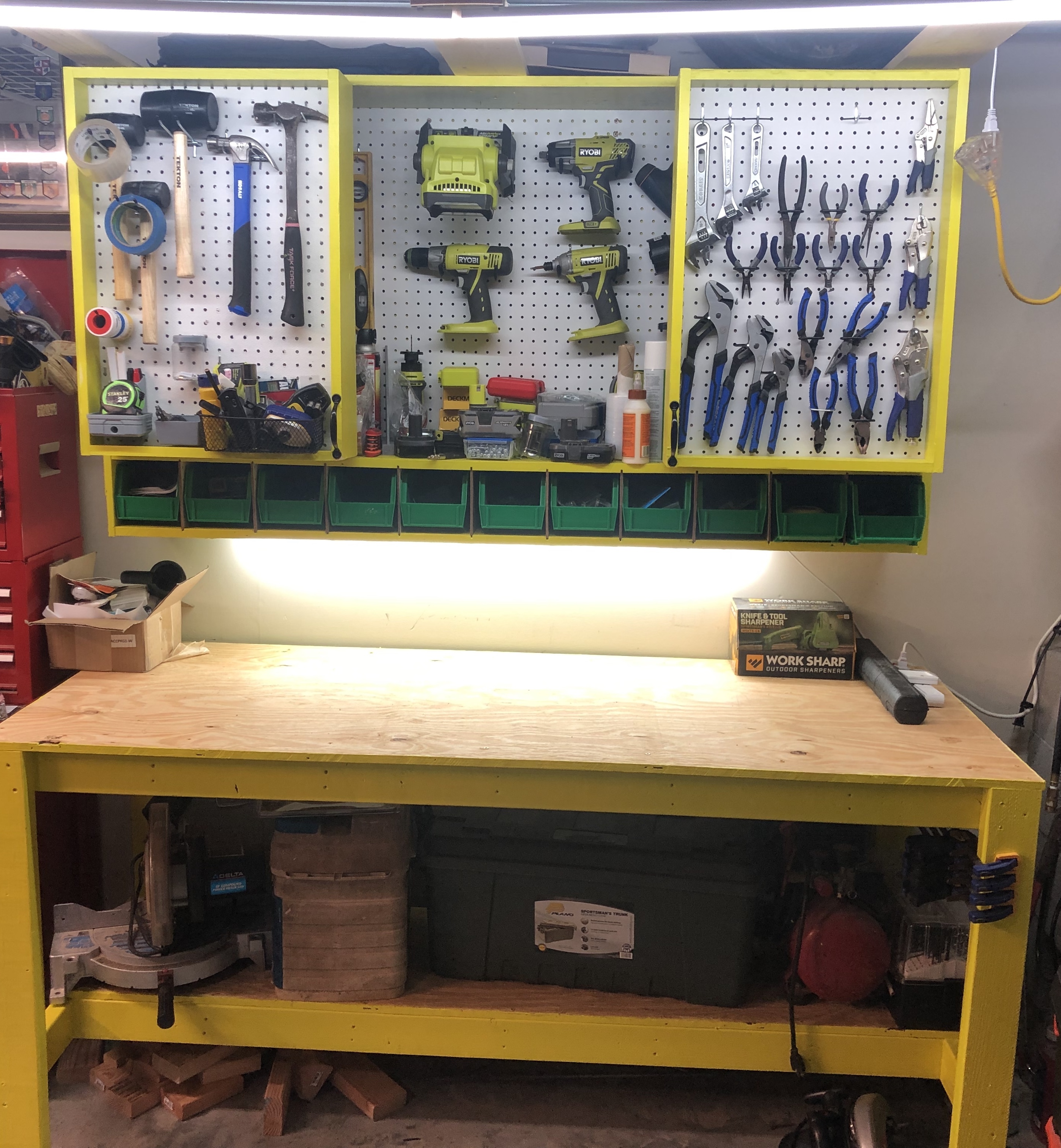 Garage Work Bench with Tool Storage Cabinet - RYOBI Nation 
