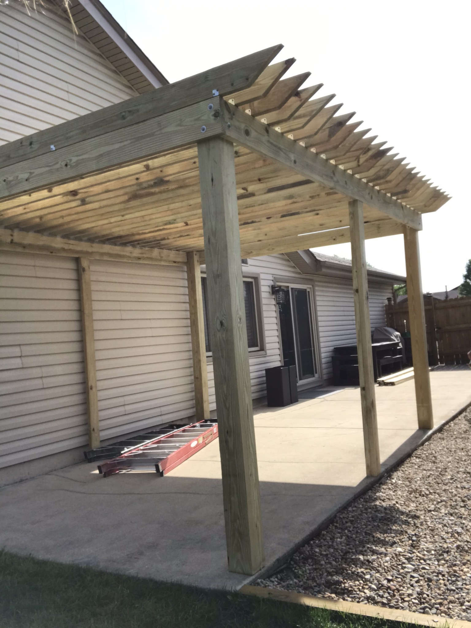 outdoor shade pergola on Custom Outdoor Pergola Ryobi Nation Projects