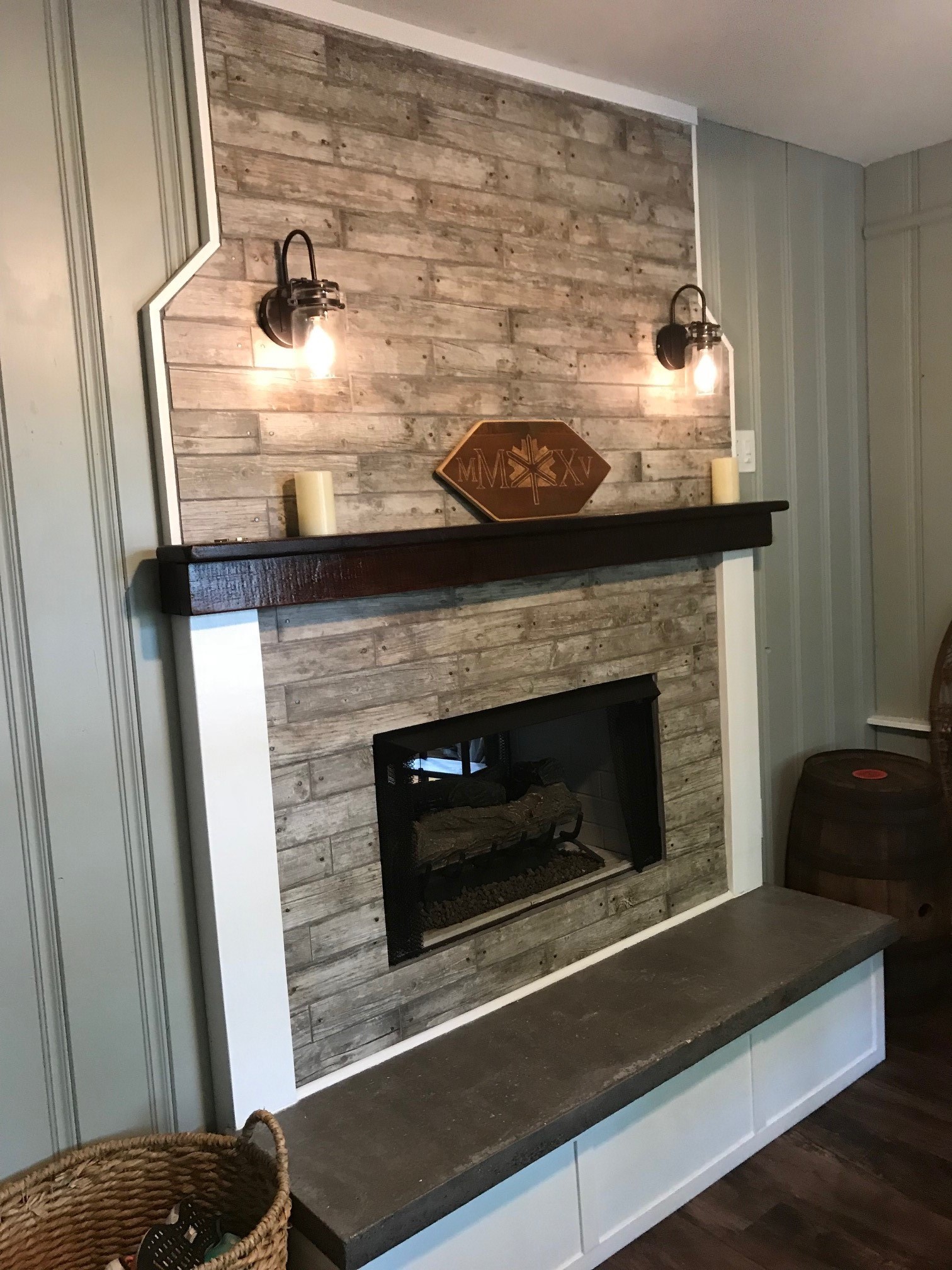 Double-Sided Fireplace and Built-In Cabinetry - RYOBI Nation Projects