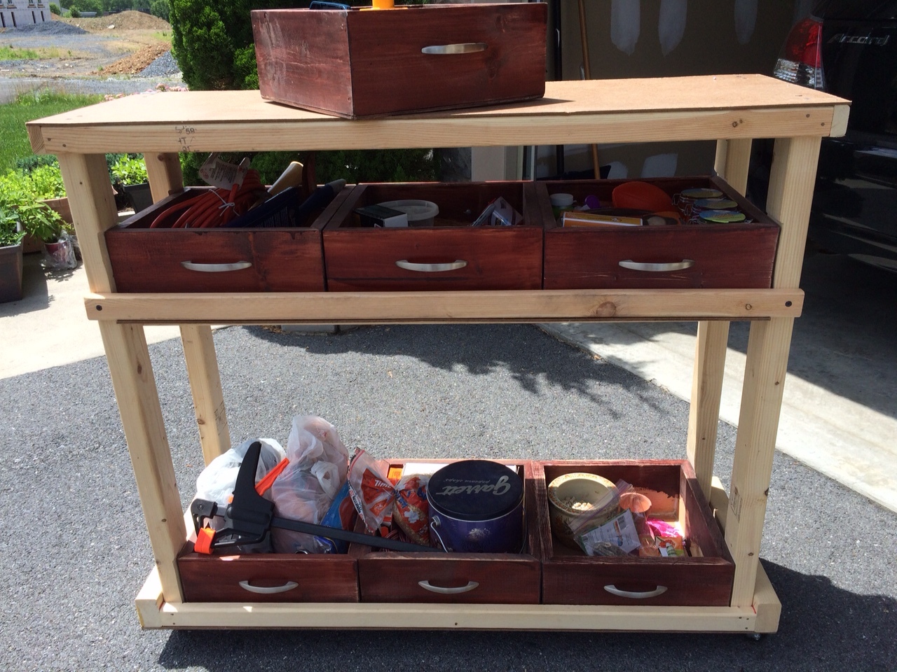 Moveable Workbench with Storage Bins - RYOBI Nation Projects