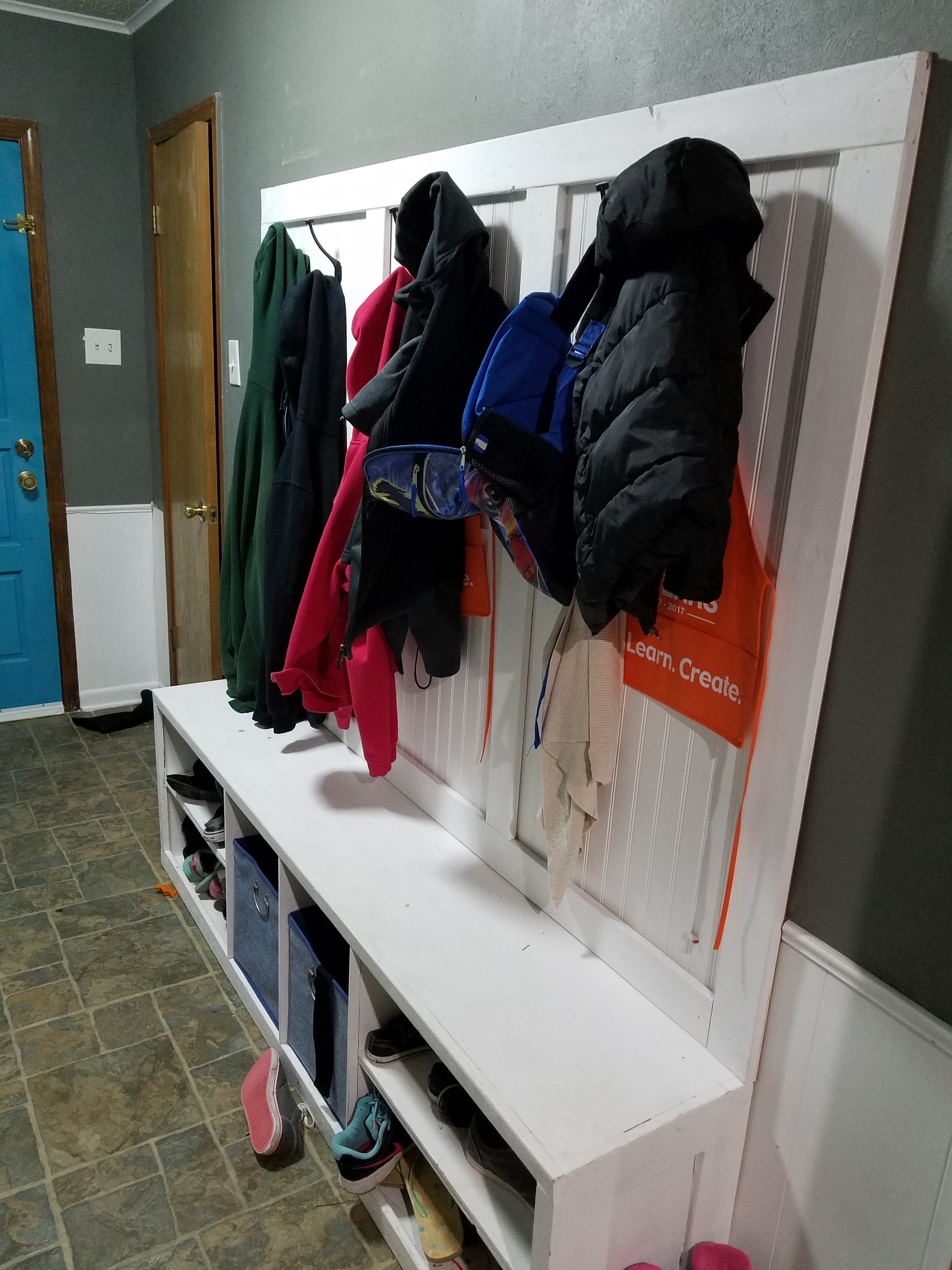 entryway coat and shoe rack on Entryway Coat Hook And Shoe Storage Ryobi Nation Projects