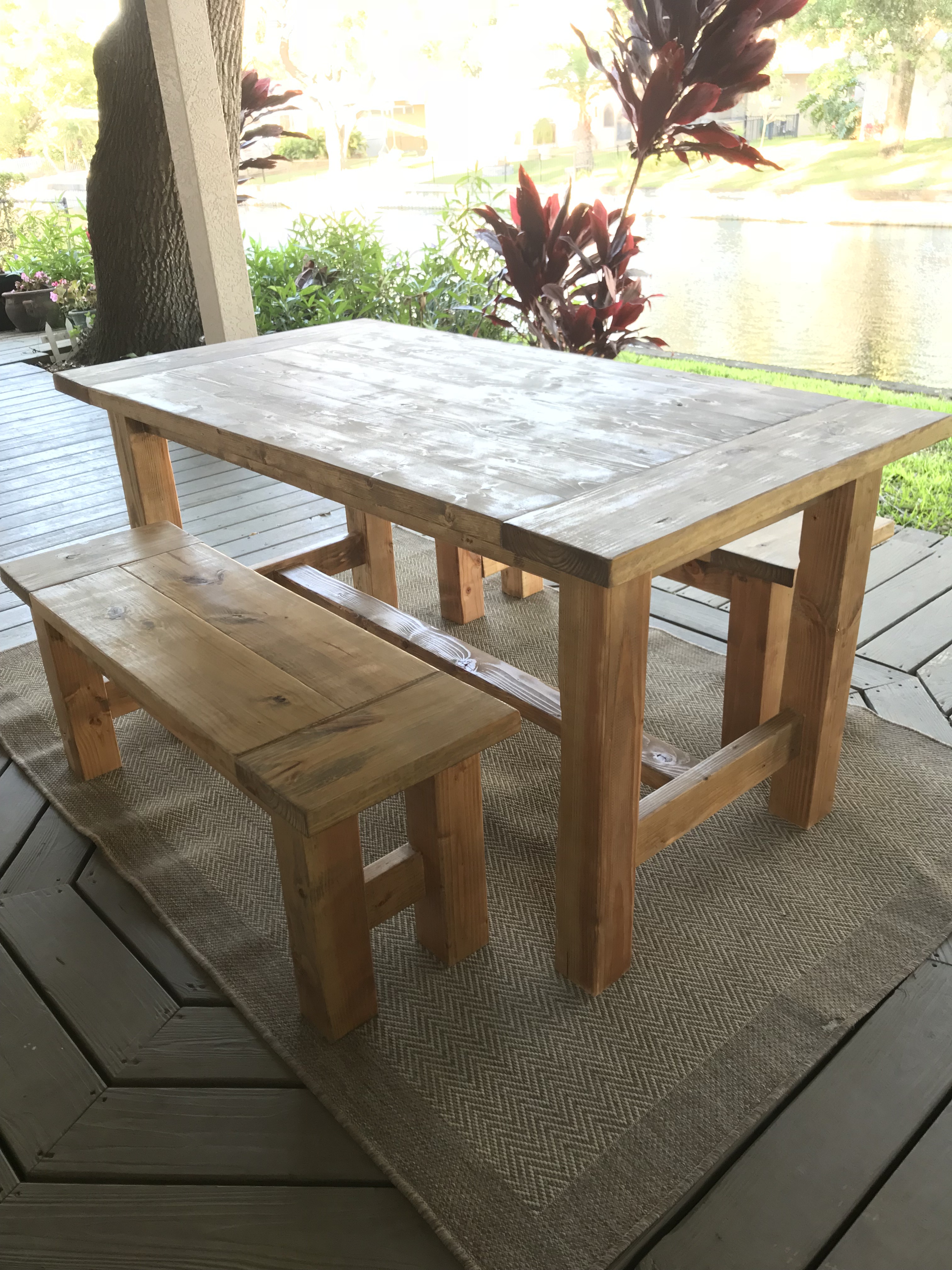 Outdoor Farmhouse Table + Benches RYOBI Nation Projects