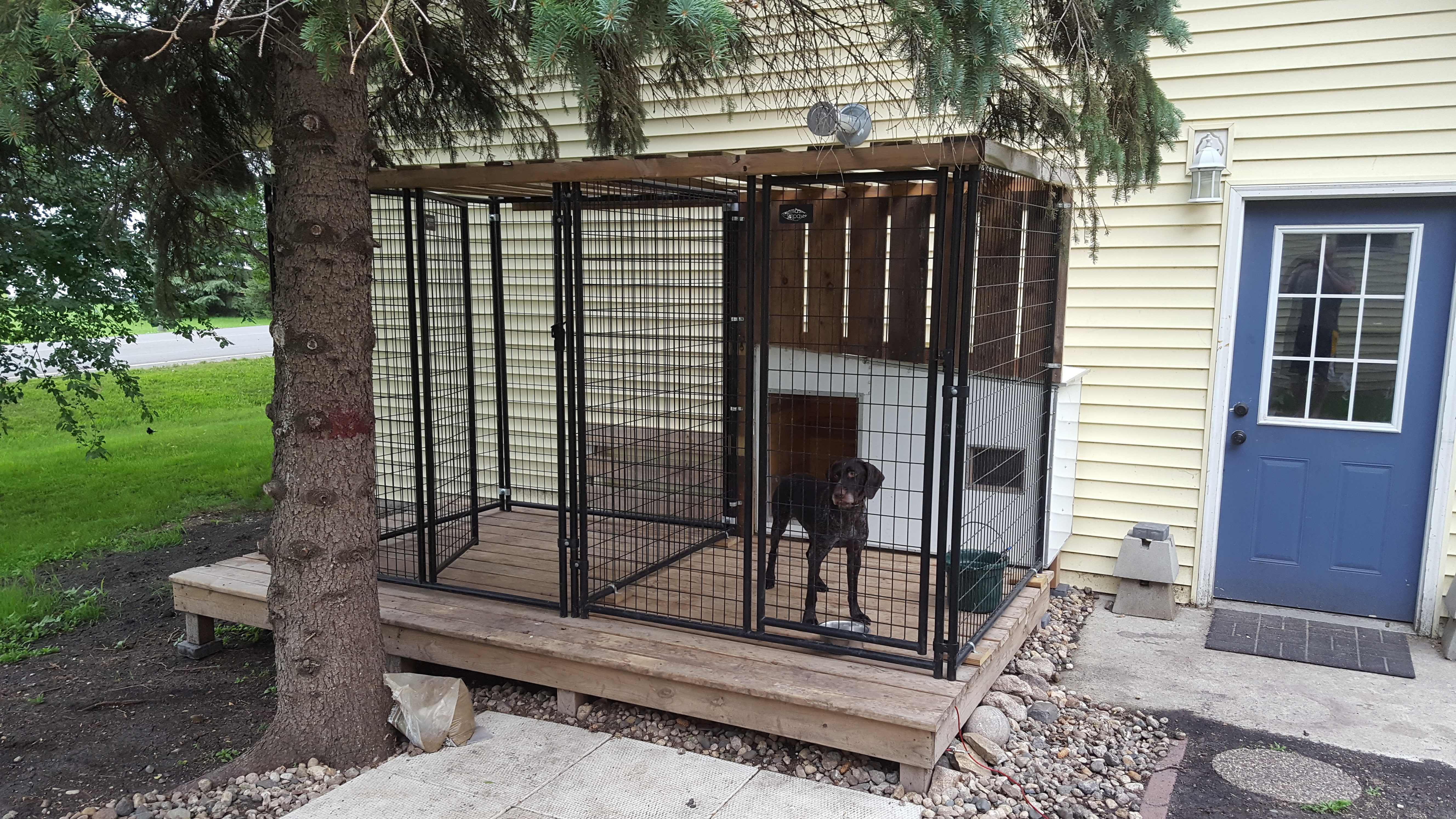 dog house with deck