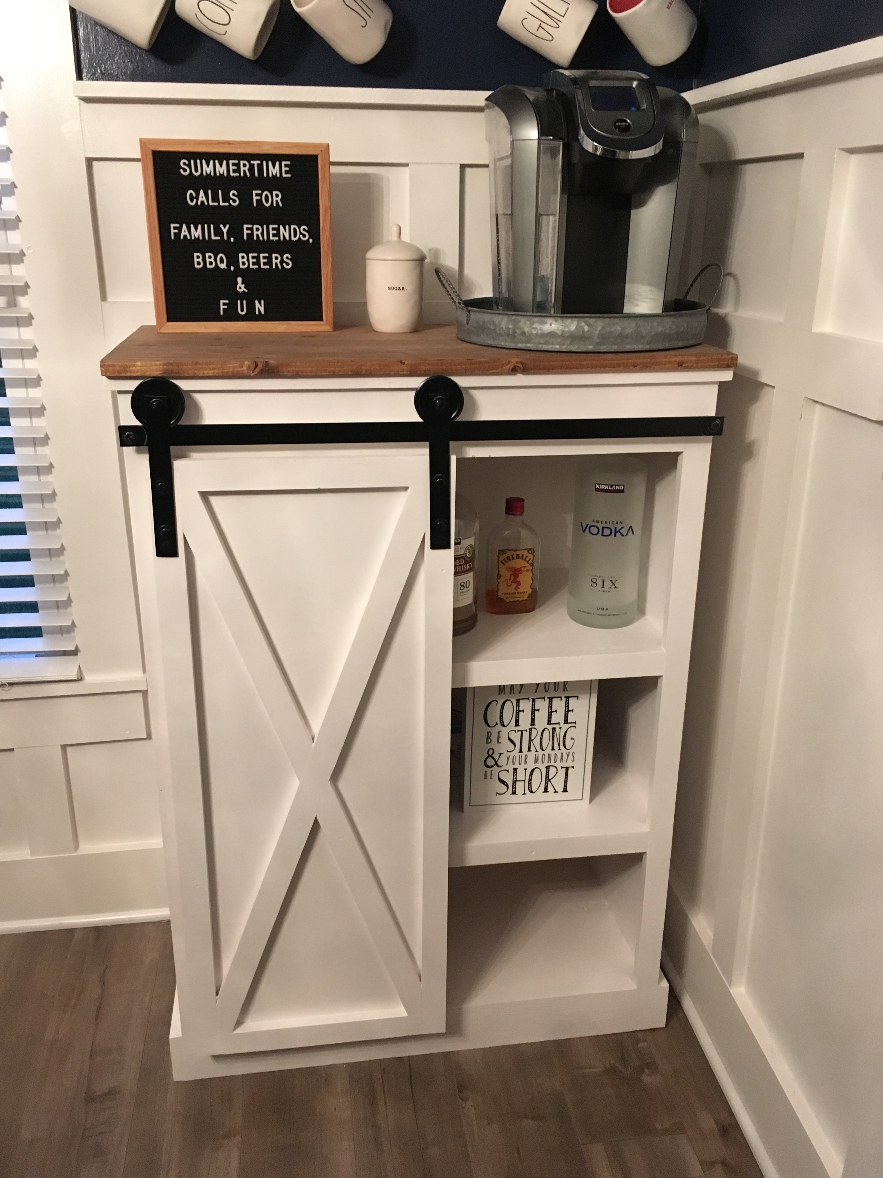 Barn door coffee bar RYOBI Nation Projects
