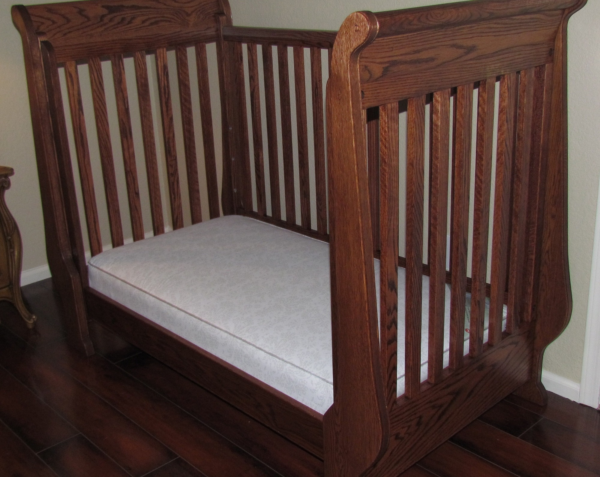 Solid Oak Sleigh Crib Ryobi Nation Projects