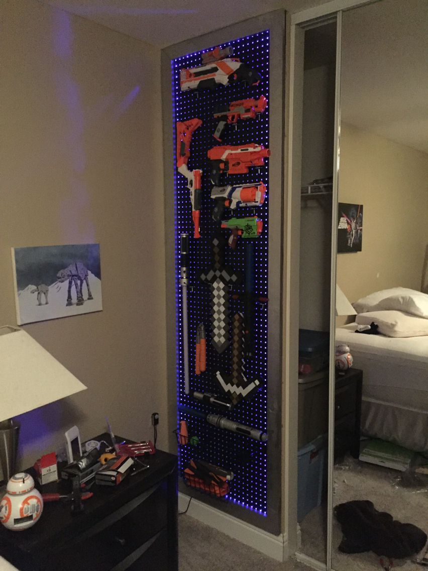 Nerf gun led back light toy storage - RYOBI Nation Projects