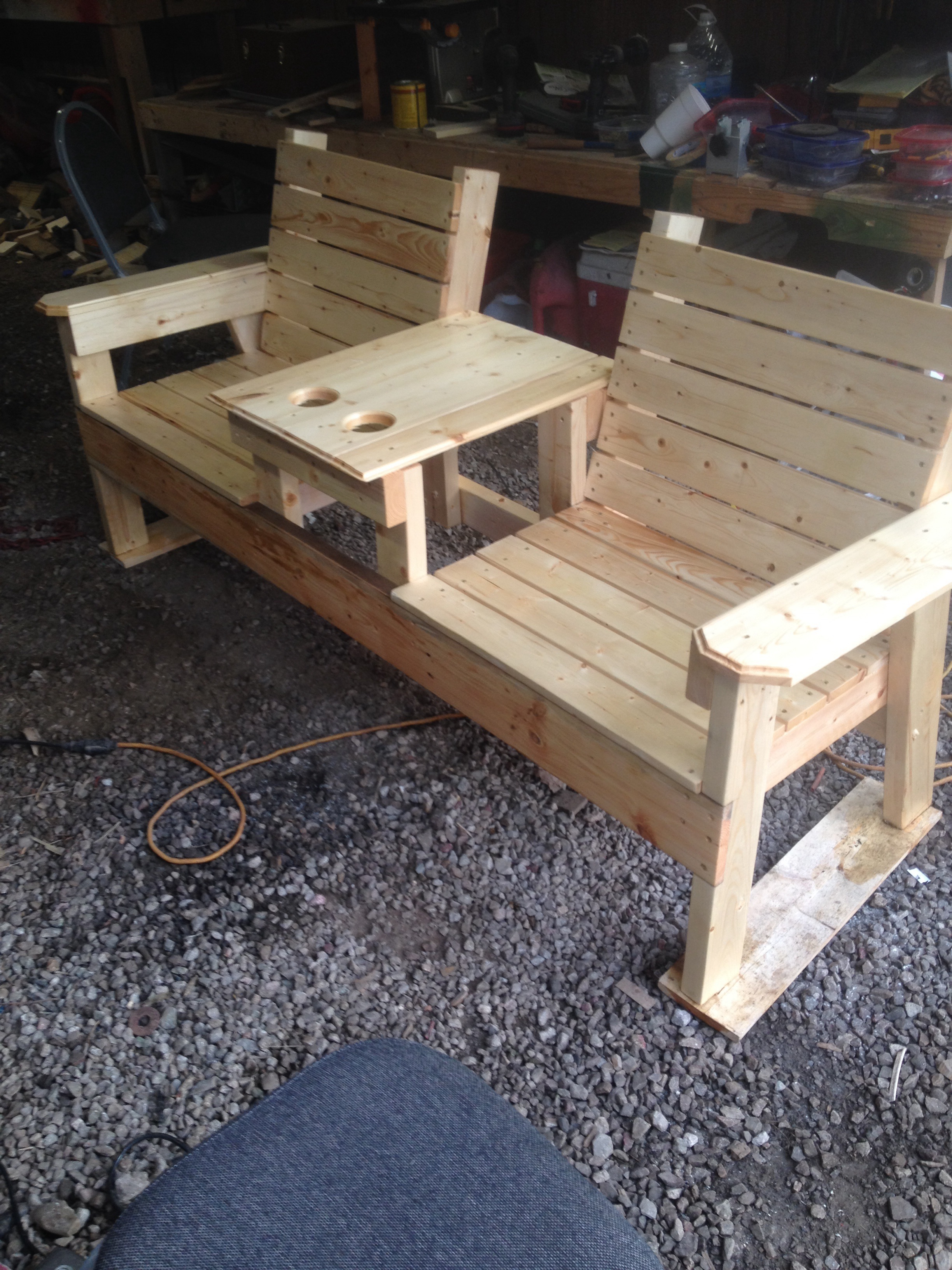 double chair bench  ryobi nation projects