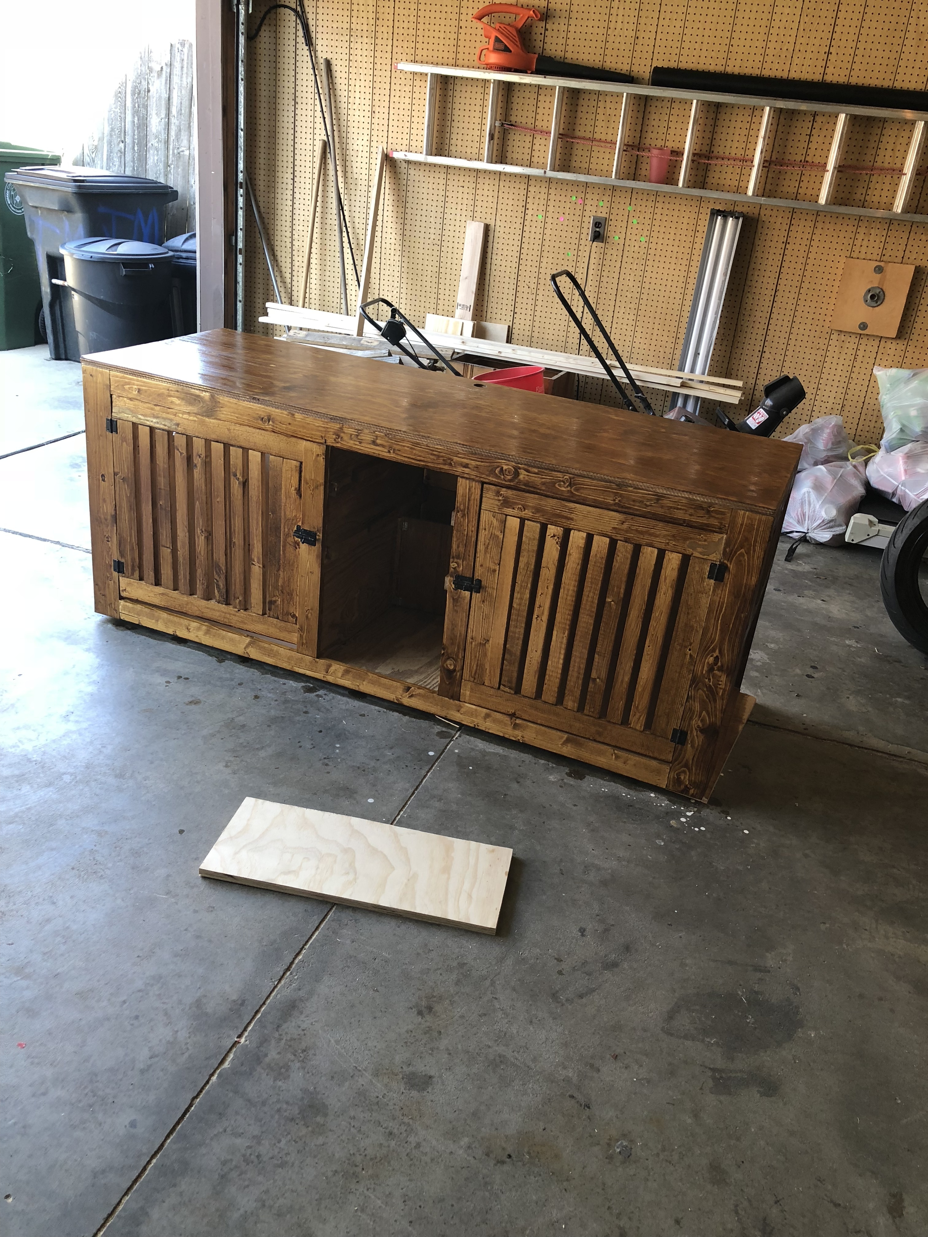 dog crate entertainment center