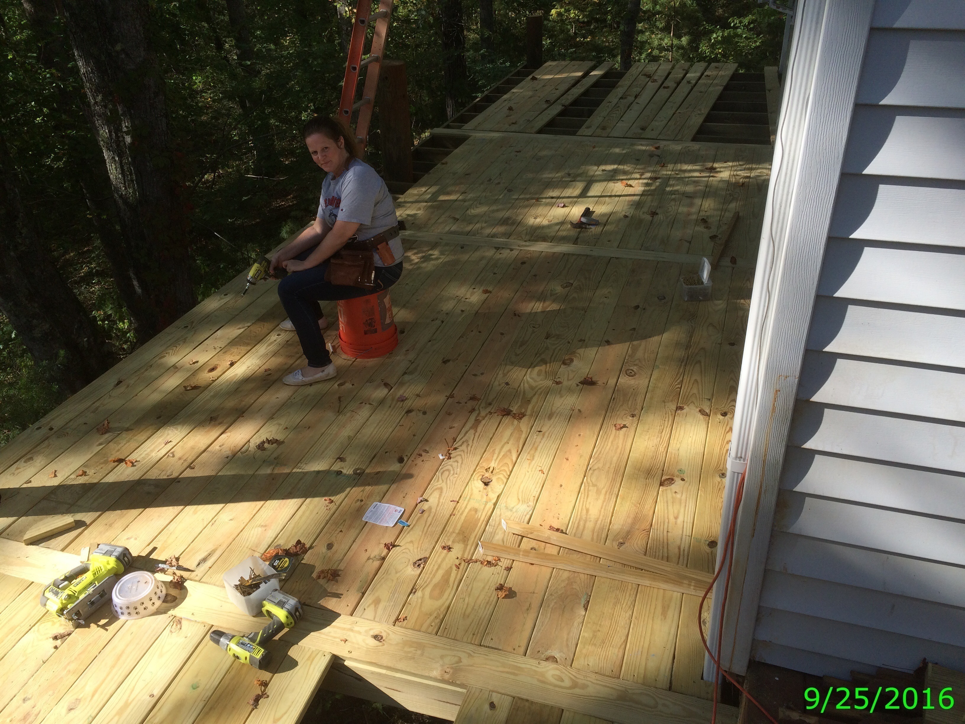 12x30 16' high deck with only 18v Ryobi challenge - RYOBI Nation Projects