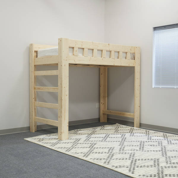 built in loft bed