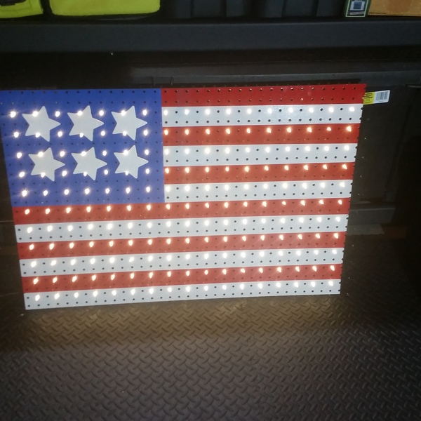 Peg board light up American flag RYOBI Nation Projects
