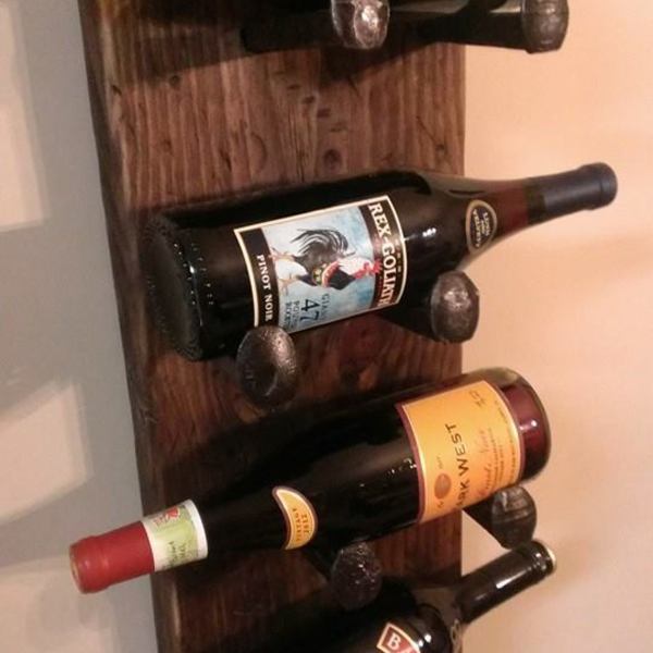 Railroad Spike Wine Bottle Holder Kitchen & Dining Home & Living etna