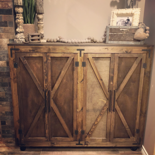 Diy Farmhouse X Storage Cabinet Ryobi Nation Projects