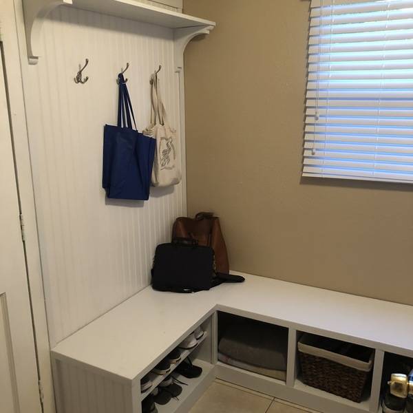 Laundry Room Corner Bench And Shelf Ryobi Nation Projects