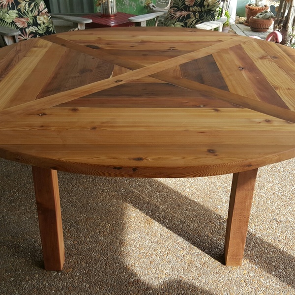 round cedar table