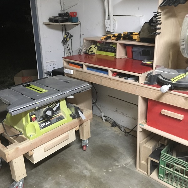 Miter Bench With Rolling Carts Ryobi Nation Projects