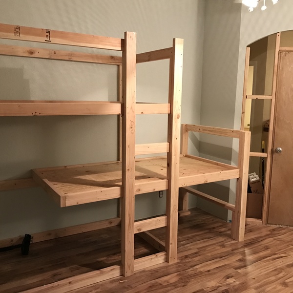 staggered bunk beds