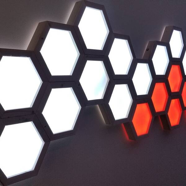 Photo: Hexagon LED Wall Art Project