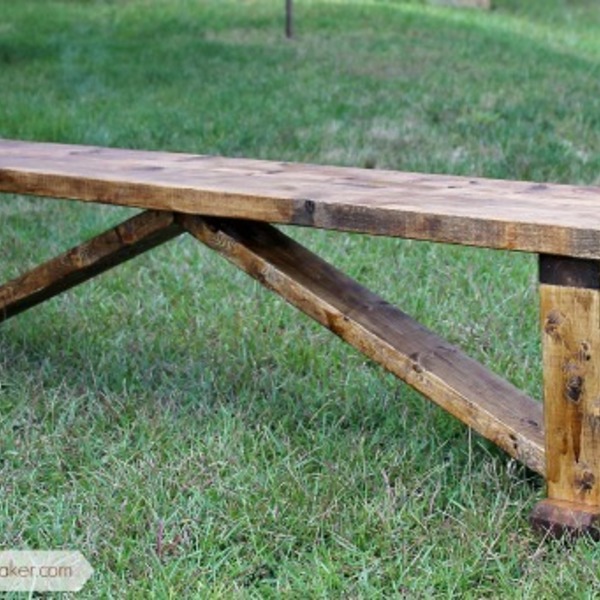 15 Rustic Wood Bench RYOBI Nation Projects