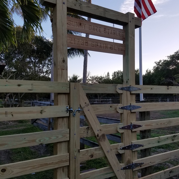 Photo: Horse farm fence