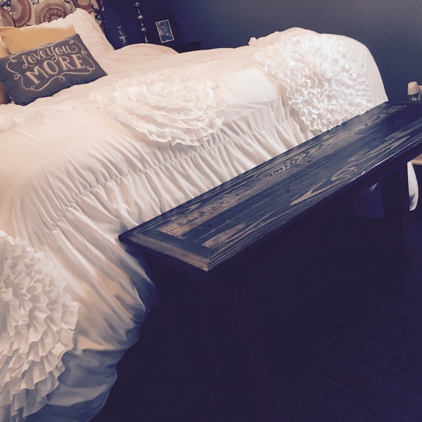 Photo: Upcycled Pallet/Timber Bed End Bench
