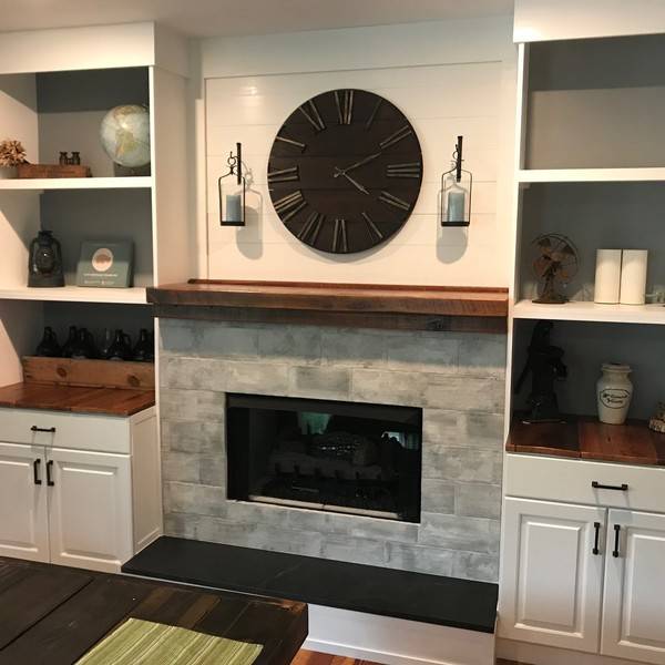 Double Sided Fireplace And Built In Cabinetry Ryobi Nation Projects