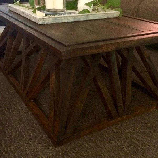 Photo: Restoration Hardware Trestle Door Coffee Table