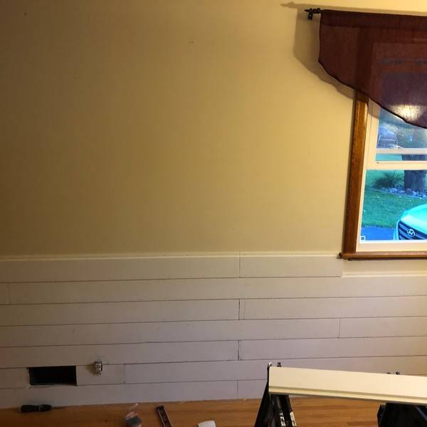 Photo: Shiplap accent wall