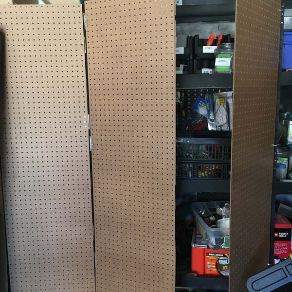 Peg Board Doors for my Metal Shelves in the Garage RYOBI Nation Projects
