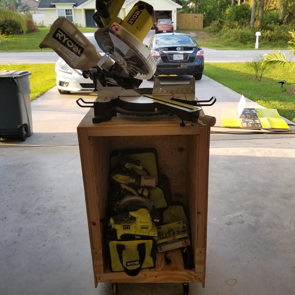 Miter Saw Table On Wheels With Storage Ryobi Nation Projects