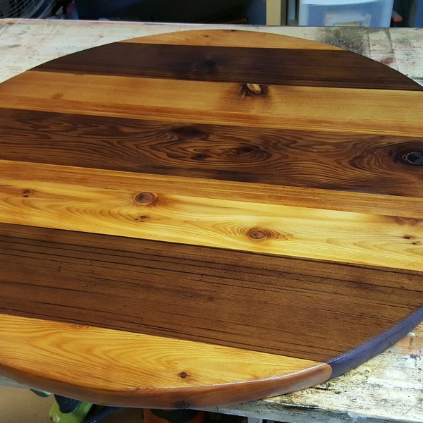 round cedar table top