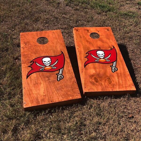 Photo: Hand painted Cornhole boards