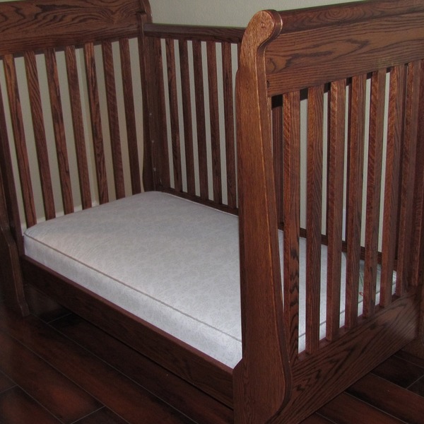 oak sleigh cot bed