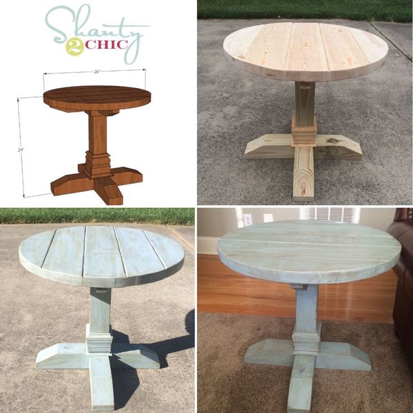 Shanty 2 Chic Inspired Round Side Table Ryobi Nation Projects