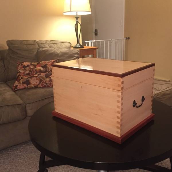 Photo: Maple and jarrah wood hope chest