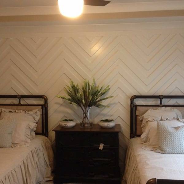 Chevron 1x4 accent wall RYOBI Nation Projects