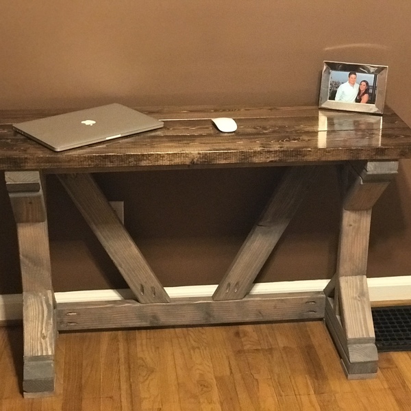Fancy X Desk As A Sofa Table Ryobi Nation Projects