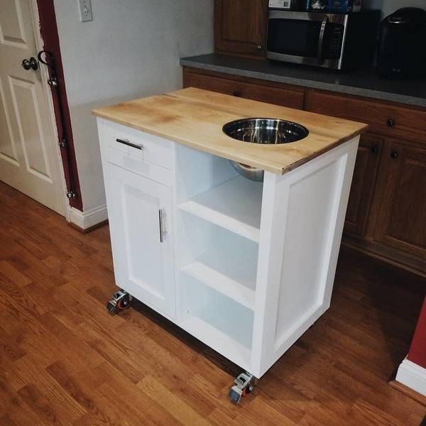 plans for mobile kitchen island with storage