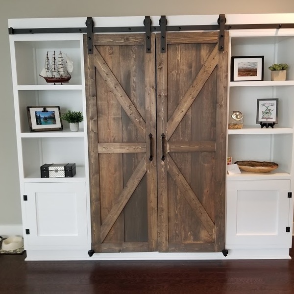 barn door cabinets for kitchen