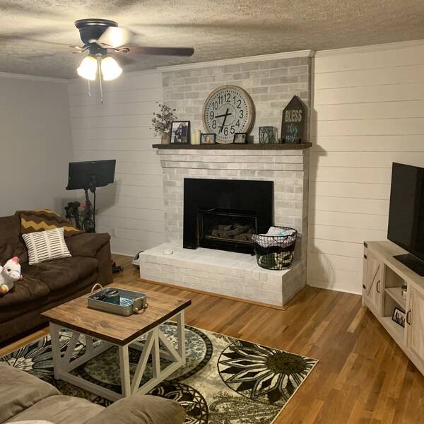 Photo: Shiplap Wall with 1/4" plywood
