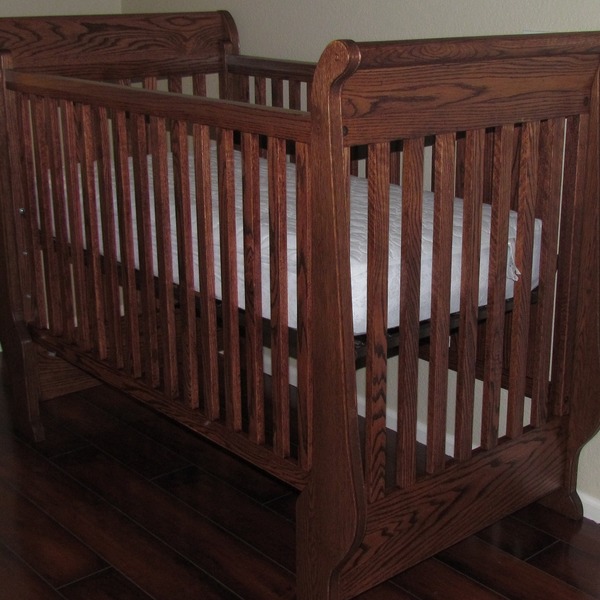 Solid Oak Sleigh Crib Ryobi Nation Projects