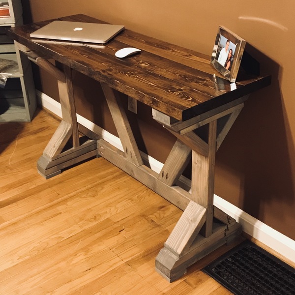 Fancy X Desk As A Sofa Table Ryobi Nation Projects